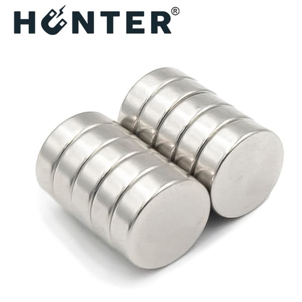 Hunter neodymmagneter cylinderformet 10x3 mm stærk rund skive