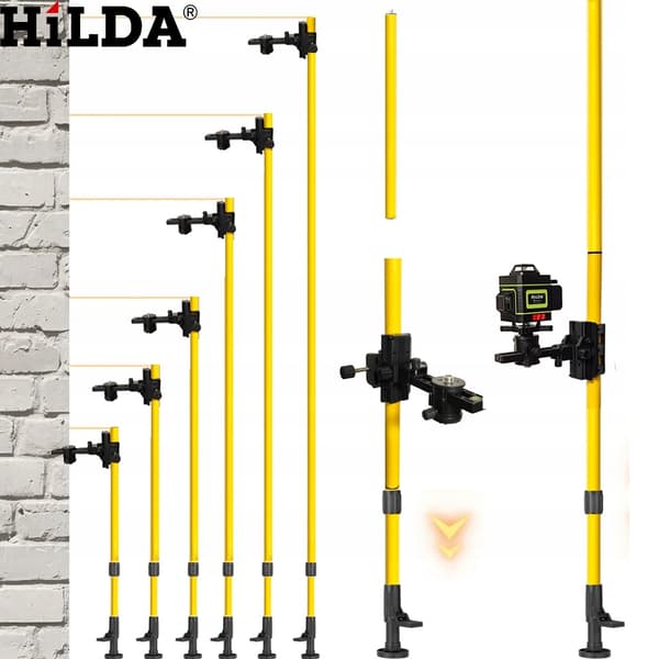 LASERNIVÅ LASER HILDA 3D 12 LINJER PRO KRYSSLASERSTÅNG 420 cm