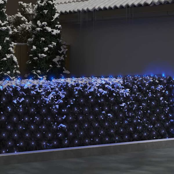 vidaXL LED-netlamper blå 4x4 m 544 LED
