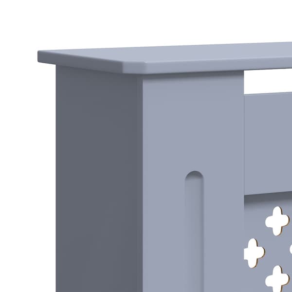 vidaXL Radiatorskydd, MDF, Grå, 205 cm