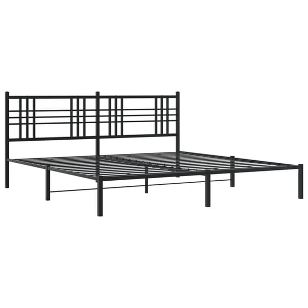vidaXL metalsengestel med hovedgærde sort 183x213 cm