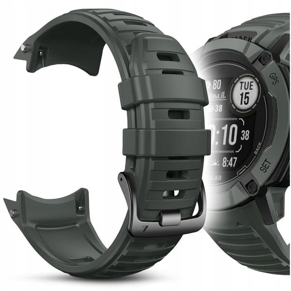 Silikoniranneke Garmin Instinct 2X Solar 50mm -kellolle, värit