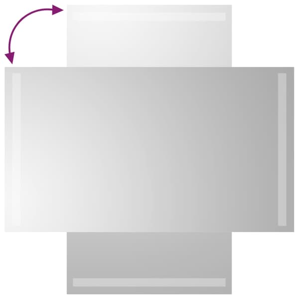 vidaXL Badrumsspegel med LED, 40x70 cm