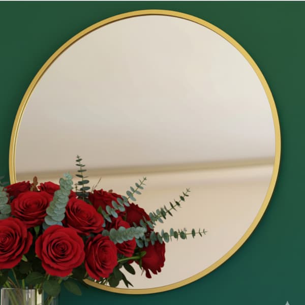 KLASSISK RUND SPEGEL GULDRAM 50x50cm