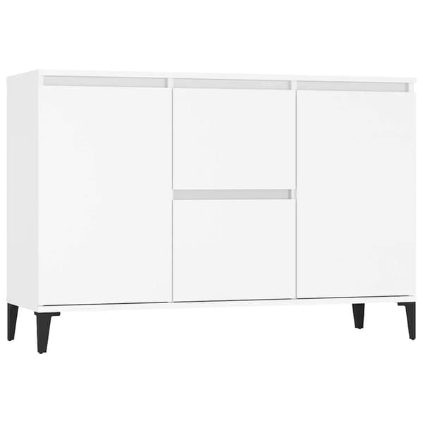 vidaXL skab, hvid, 104x35x70 cm, spånplade