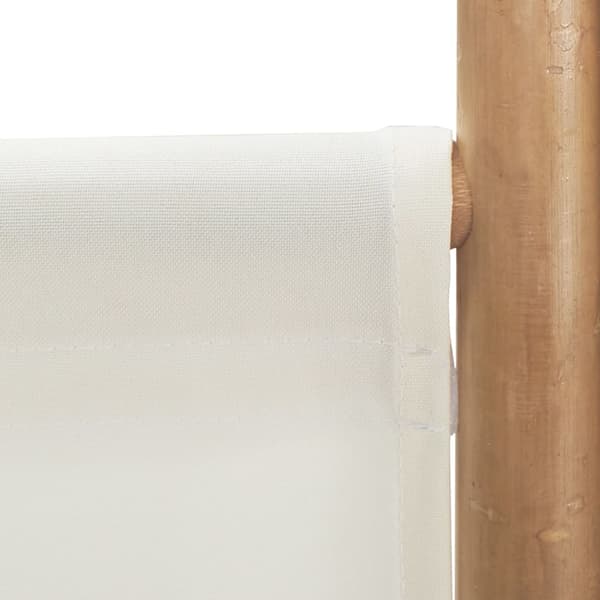vidaXL foldbar 3-panelsskærm, 120 cm, bambus og lærred