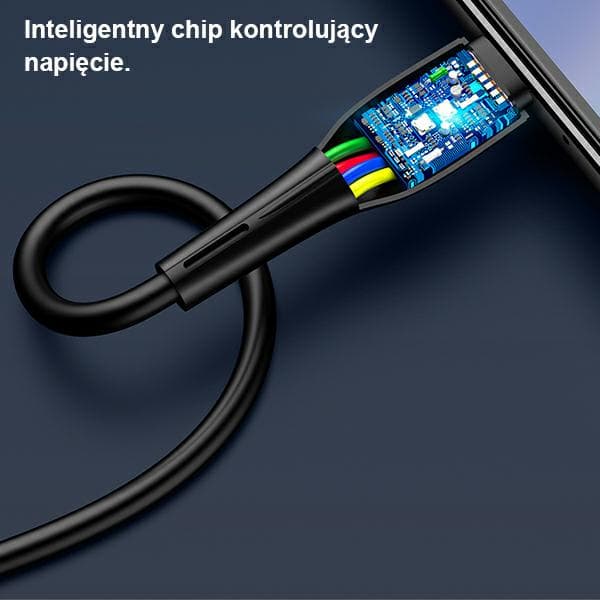 USAMS U38 USB-A til microUSB 4A hurtigopladerkabel til OPPO 1m hvid