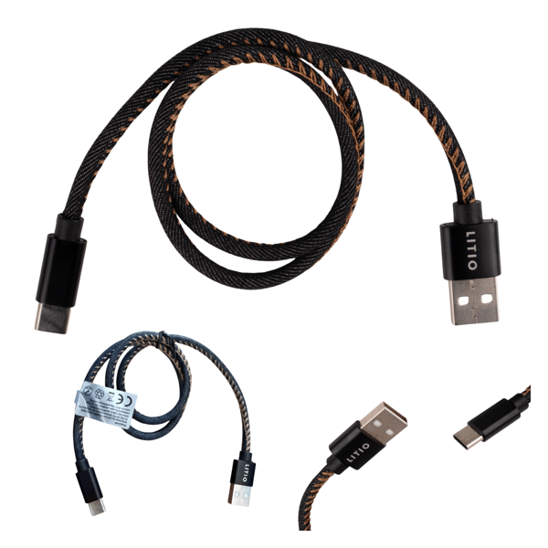 Opladerkabel Telefonkabel 50cm Sort USB - USB C