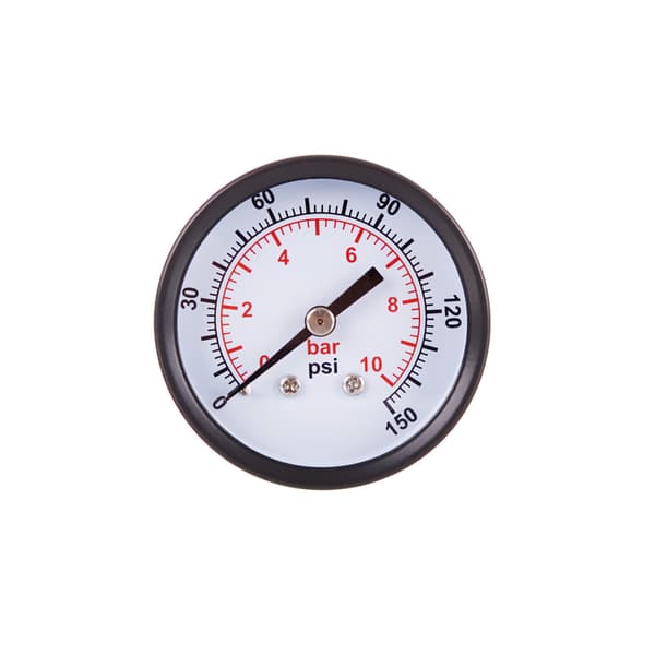 MANOMETER TIL KOMPRESSOR 50 MM OMRÅDE 0-10 BAR GEVIND 1/4 TOMMER PRO