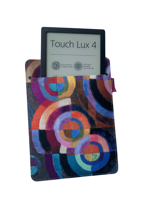 Arco Design 6-7" e-bogsetui - EcoFelt, cirkeltryk, grå, passer til Kindle / PocketBook