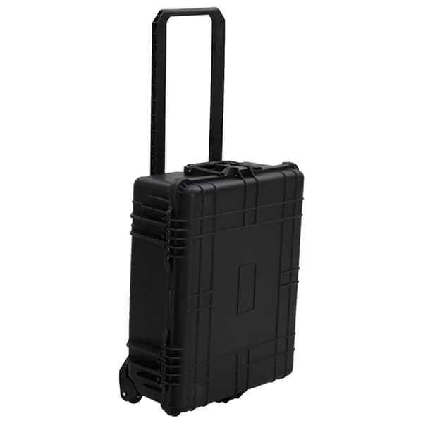 vidaXL Flightcase, svart, 63x50x23 cm, PP