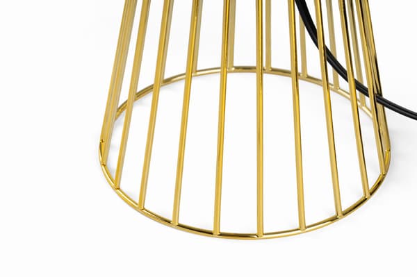 Tornado ASBGZ lampe, sort og guld fløjl