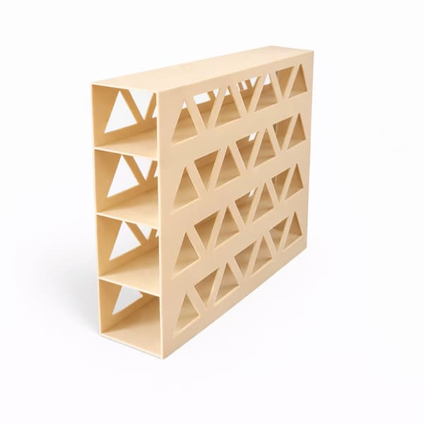 Køkkenrulleopbevaring, beige foliepapirbeholder, 4 rum