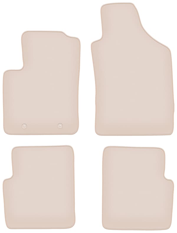 PREMIUM beige gulvmåtter til: Fiat 500 cabrio, hatchback 2007-2013