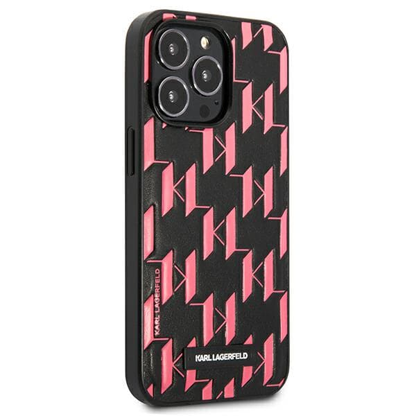 Karl Lagerfeld Monogram Plaque-cover til iPhone 13 Pro / 13, lyserød
