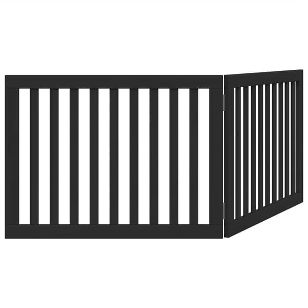 vidaXL foldbar hundegitter, 2 paneler, sort, 160 cm