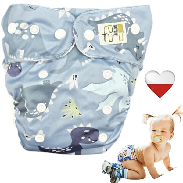 NappiMe MINI POCKET MICROFLEECE DINO Genanvendelige Bleer