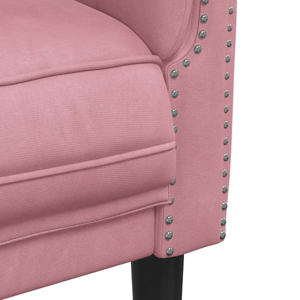 vidaXL Fåtölj, Rosa, Klädd i Sammet