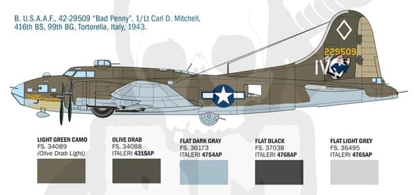 I1487 1:72 B-17F Flygande Fästning