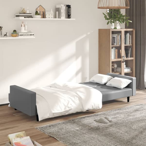 vidaXL 2-personers sofa, grå, kunstlæder