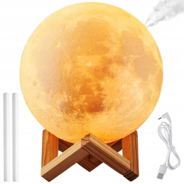LUFTFUGTIGER MÅNE AROMA DIFFUSER MED LUFTFUGTIGER NATTLAMPE