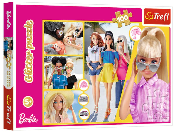 Trefl Puslespil Glitter Barbie 100 stykker