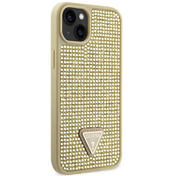 Guess Strass Triangle -suojakuori iPhone 14:lle, kulta