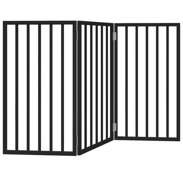 vidaXL foldbar hundegitter, 3 paneler, sort, 150 cm