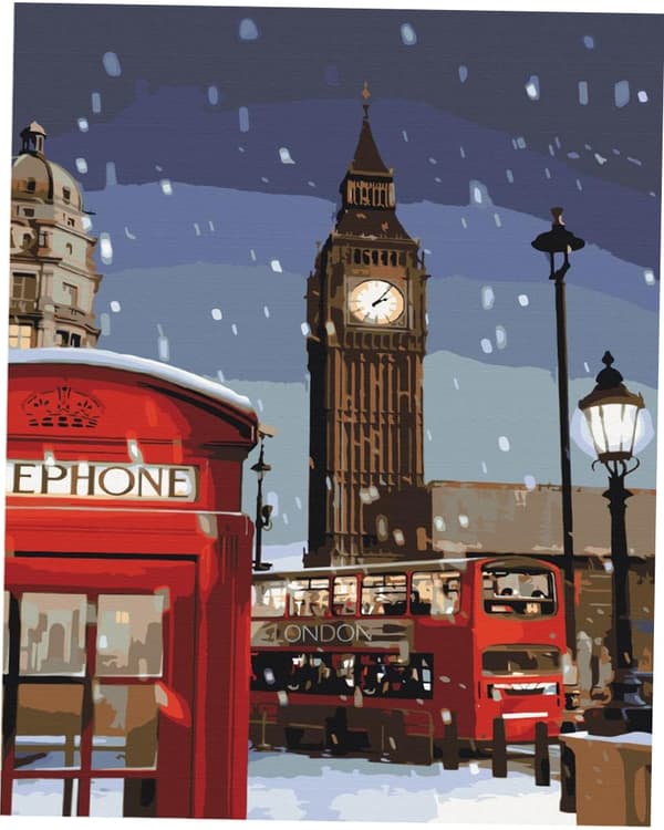 Målning med siffror: Vinter i London