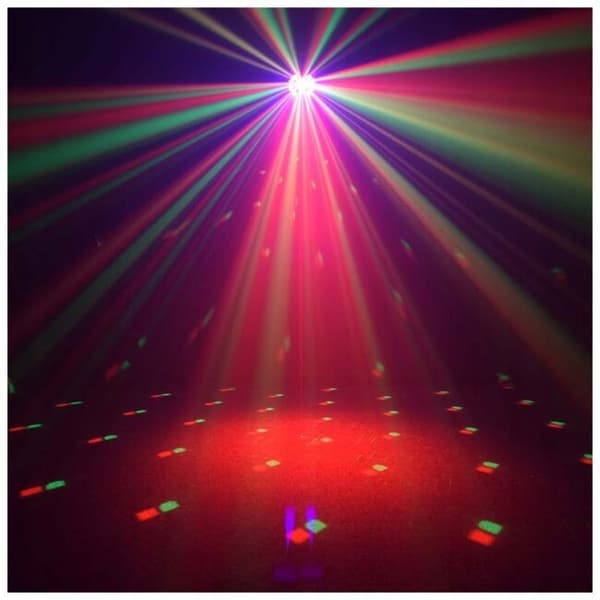 LIGHT4ME turbo blomster disco effekt LED PAR UV kugle laser strobe