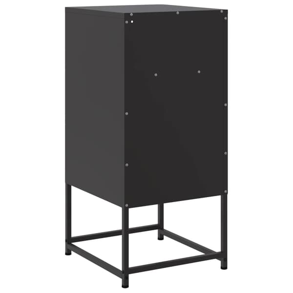 vidaXL sengebord sort 36x39x78 cm stål