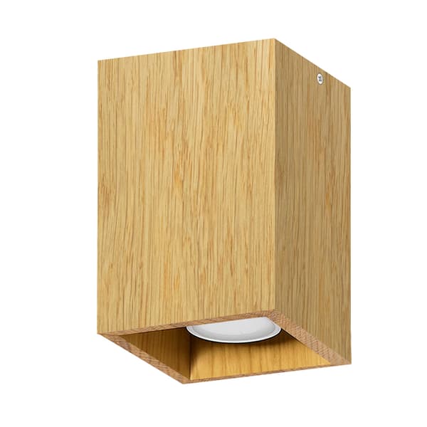 Loftlampe i egetræ 10x15 cm lodret