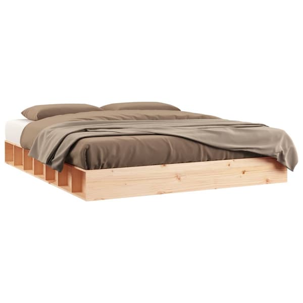 vidaXL sengestel 200 x 200 cm massivt træ