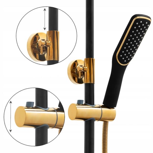 DUSCHSET S-1157 SVART/GULD