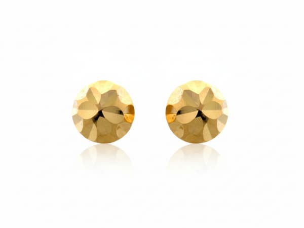 Diamantørering 585 guldkugler med diamantørepryd
