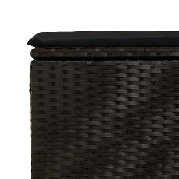 vidaXL 2-delt sofasæt med hynder, sort, polyrattan og akacie