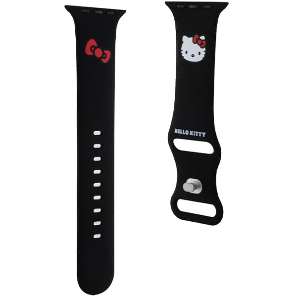 Hello Kitty silikone rem Kitty Head til Apple Watch 42/44/45/49mm, sort