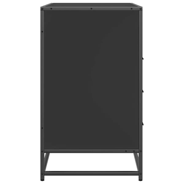 vidaXL kommode, sort, 70x41x70 cm, træbaseret materiale