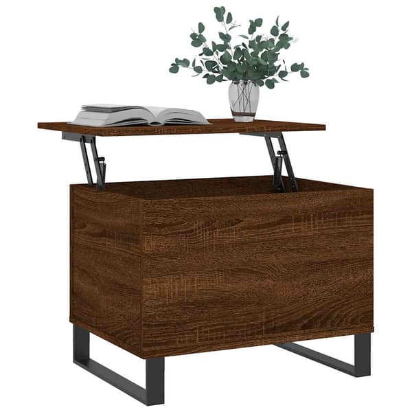 vidaXL sofabord brunt egetræ 60x44,5x45 cm