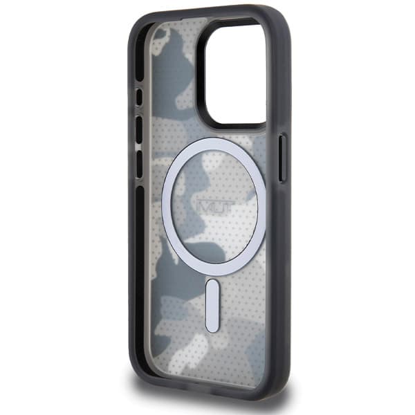 Tumi Frosted Camo Print MagSafe-etui til iPhone 15 Pro, sort
