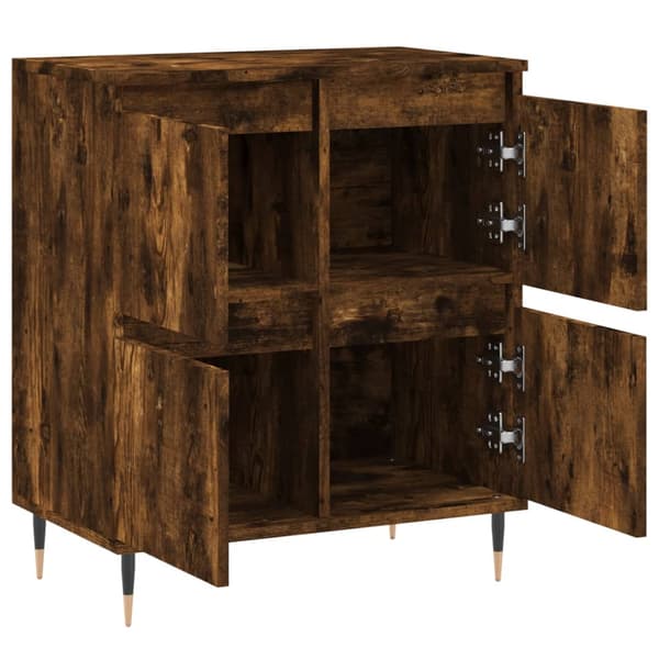 vidaXL kommode, røget eg, 60x35x70 cm, træbaseret materiale