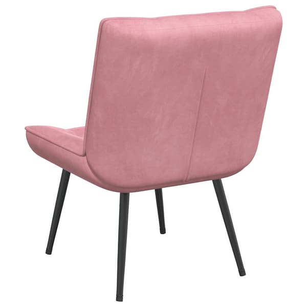 vidaXL afslappende lænestol lyserød 64x74x84 cm fløjl