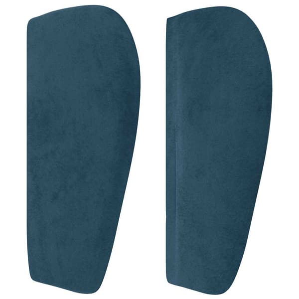 vidaXL Vingad nackstöd mörkblå 147x23x78/88 cm sammet