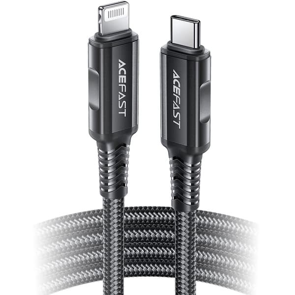 MFI-kaapeli iPhonelle USB-C - Lightning 30W 3A 1.8m musta