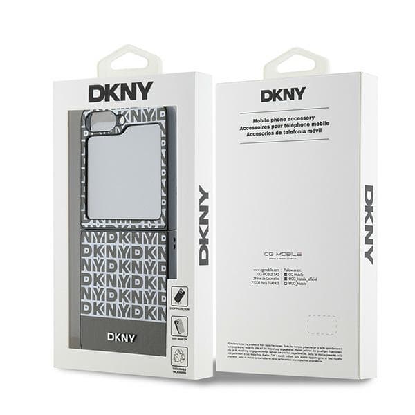 DKNY Repeat Pattern Bottom Randig Skal till Galaxy Z Flip6, Brun