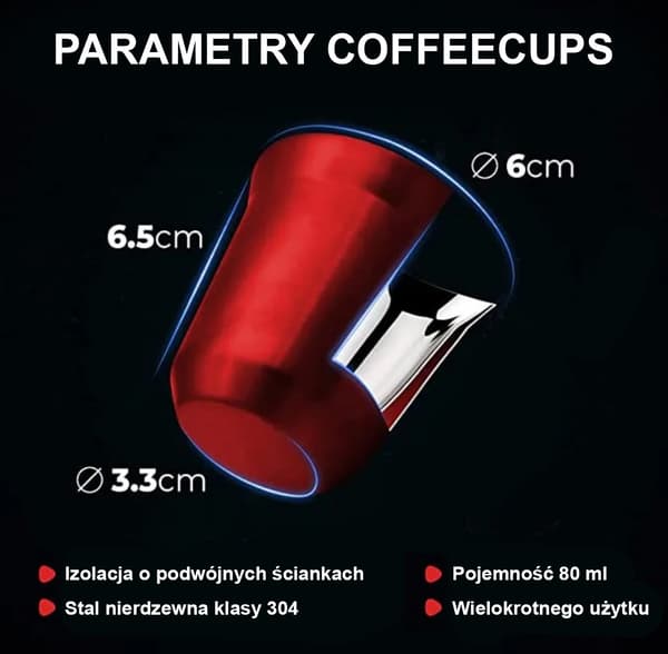 80 ml PUNAINEN muki