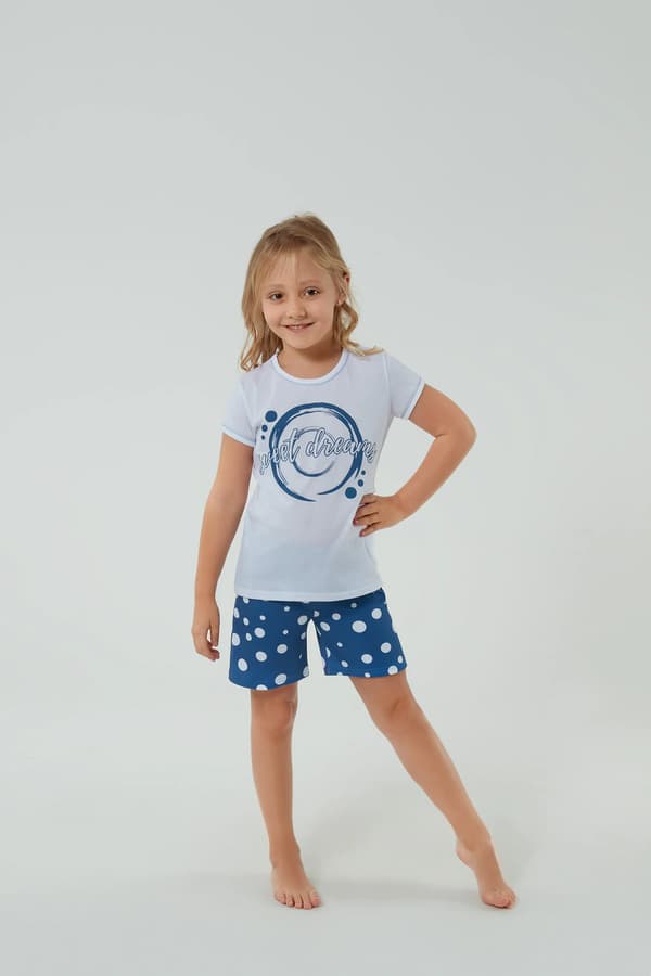 Raba flickpyjamas, kortärmad, korta byxor, 4 år