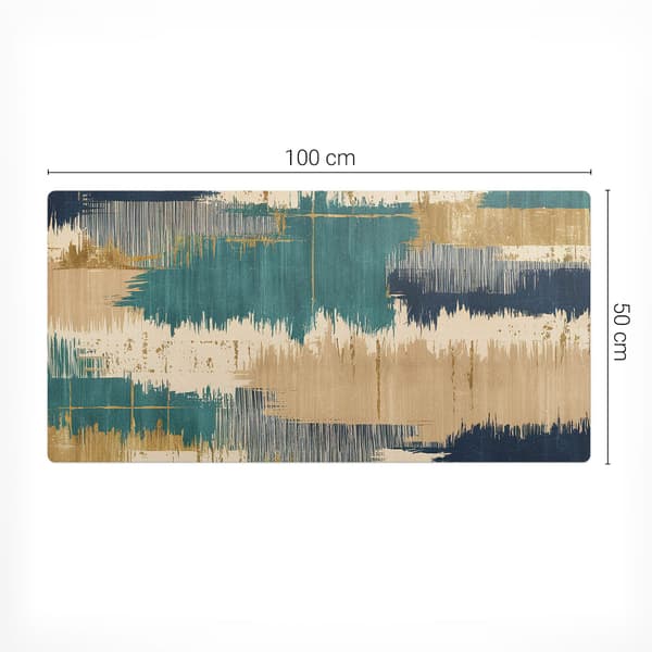 Stilfuld vinyl computermåtte med abstrakte streger 100x50 cm