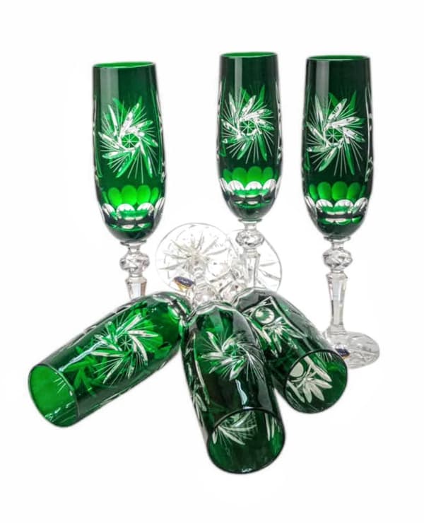 Smaragdkristall champagneglas 170ml Olive Grinder