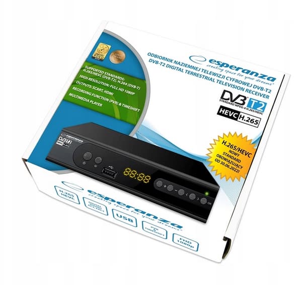 JORDBUNDET TV-TUNER DEKODER DVB-T2 FULL HD HDMI USB